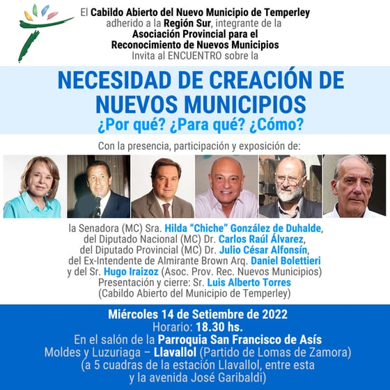 Municipio de Temperley; Nueva reunión en Llavallol