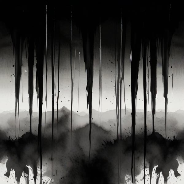 Black and white horror abstract