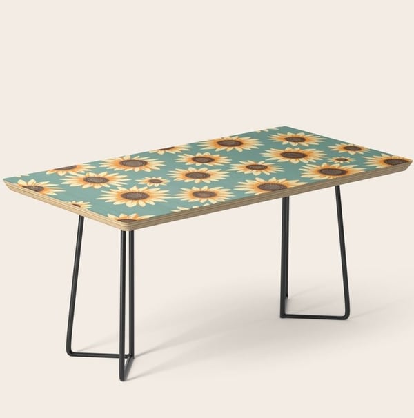Sunflowers and Sky Coffee Table BY Fresh Wave Lab