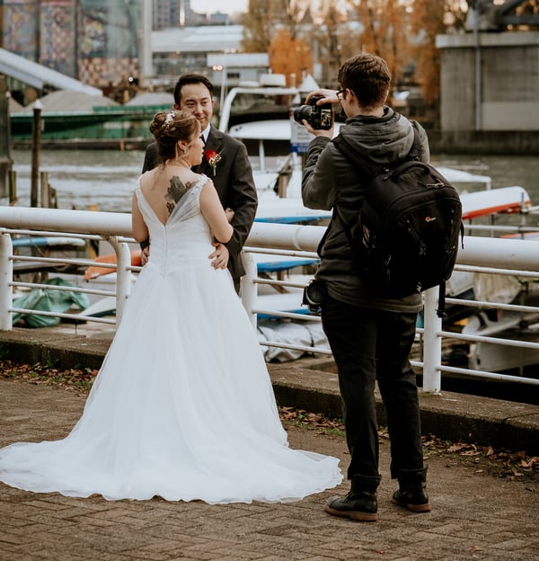 Vancouver wedding photographer BTS