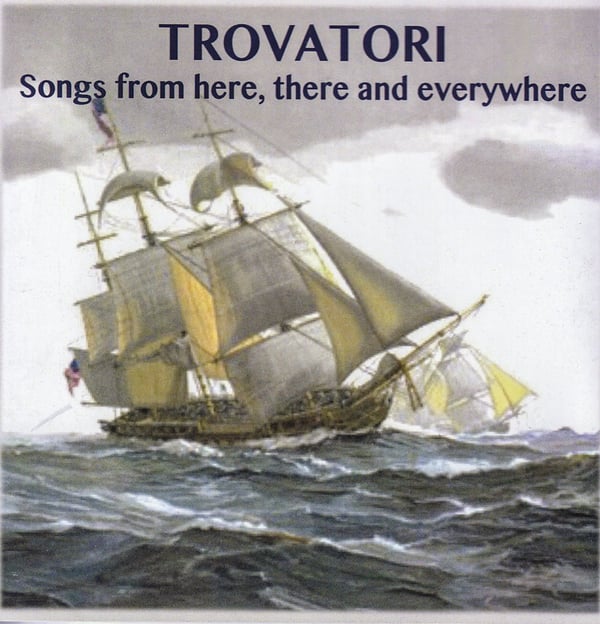 The cover of Trovatori's first studio album, Songs from Here, There and Everywhere