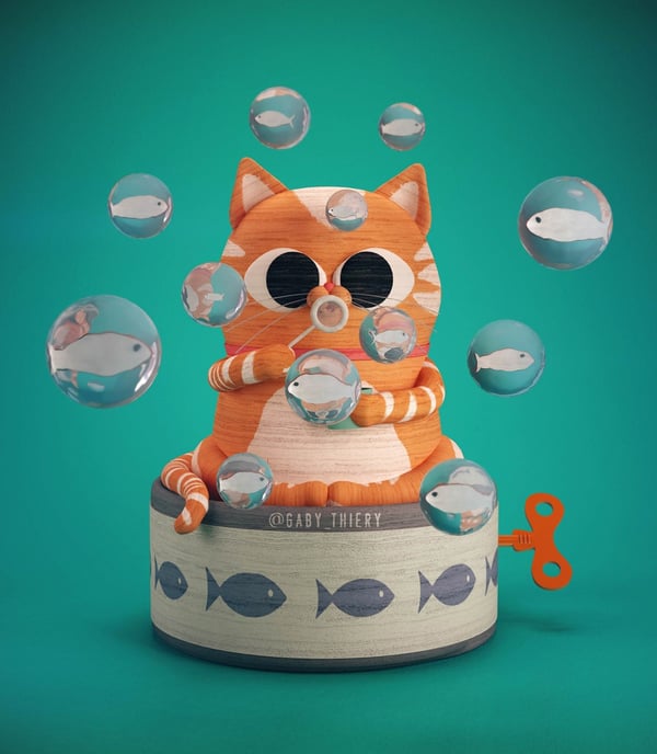a cute cat sitting on top of a can of sardines