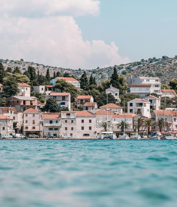 Coast view from the sea
