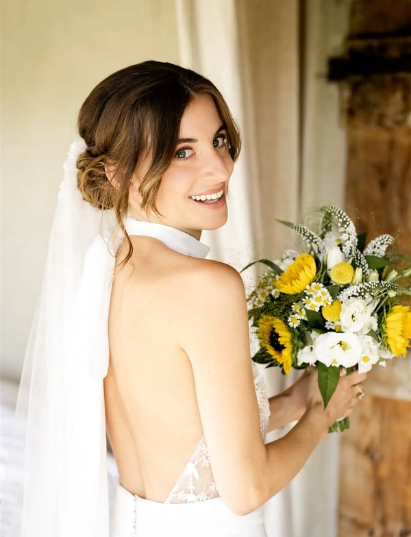 Smiling bride — editorial fine art wedding photographer South of France