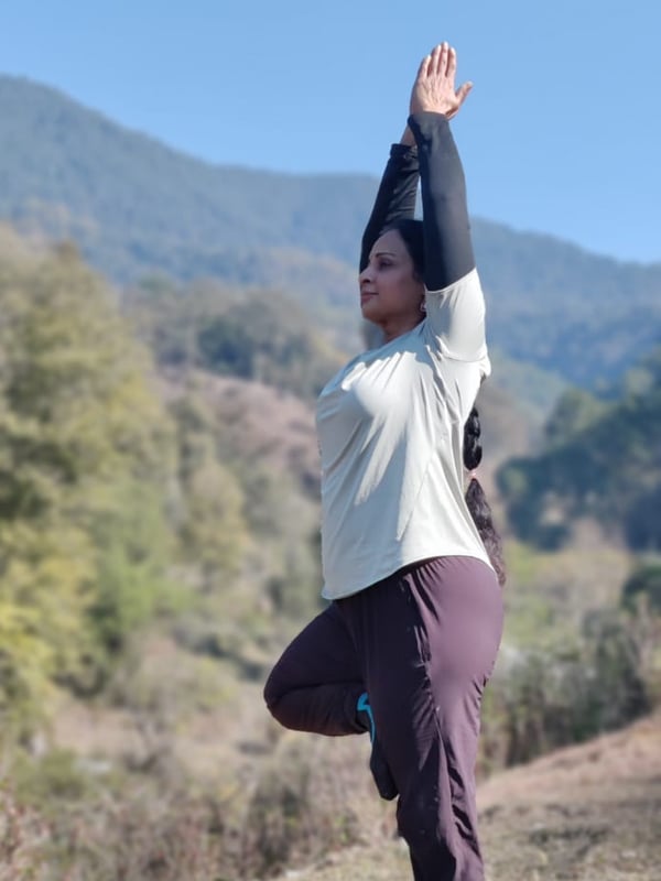 Vrikshasana among the Mountains!