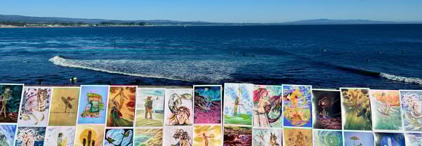 Ocean view and art paintings