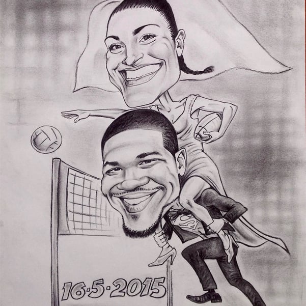 Caricatura idea regalo di Matrimonio 