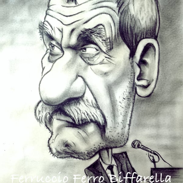 Caricatura Paolo Conte 