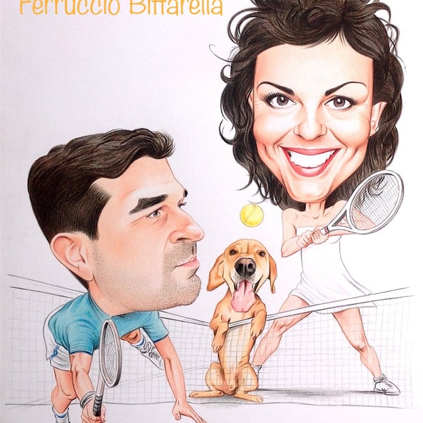 Caricatura idea regalo matrimonio