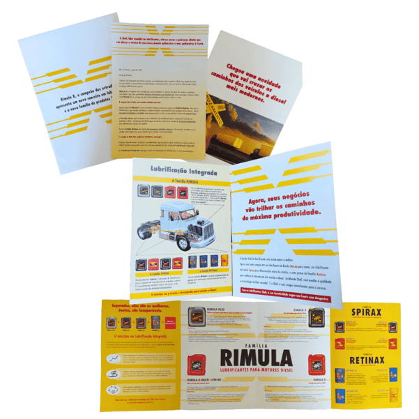 Mala direta da linha de lubrificantes Rimula da Shell criada por jorgeredator.com.br.