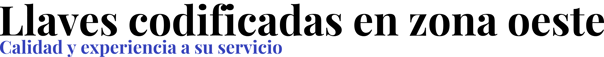 Llaves codificadas en zona oeste logo
