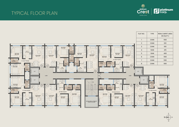 FLOOR PLANS PLATINUM CREST ANDHERI WEST, PLATINUM CREST UPPER JUHU ANDHERI WEST