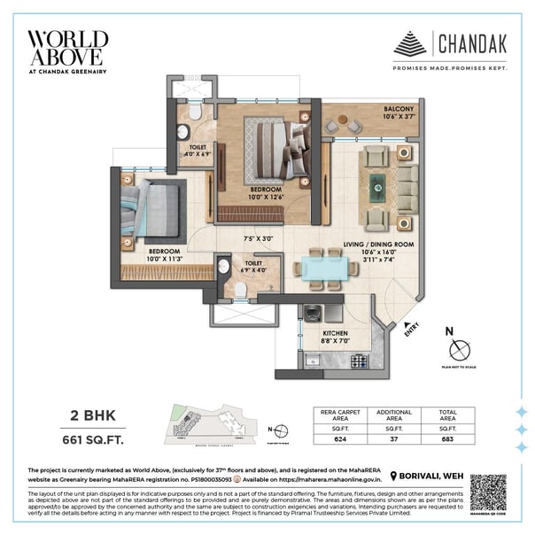 FLOOR PLAN CHANDAK GREENAIRY BORIVALI EAST, FLOOR PLAN CHANDAK MAGATHANE BORIVALI EAST