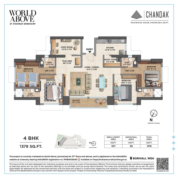 FLOOR PLAN CHANDAK GREENAIRY BORIVALI EAST, FLOOR PLAN CHANDAK MAGATHANE BORIVALI EAST