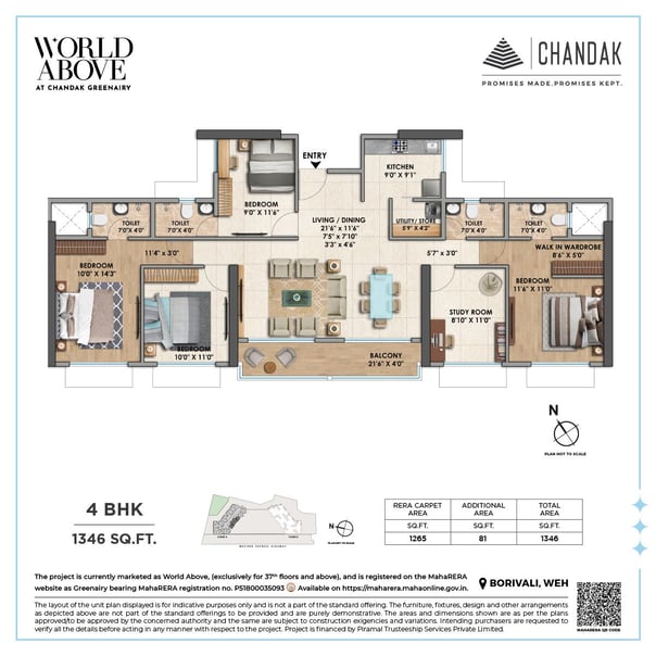 FLOOR PLAN CHANDAK GREENAIRY BORIVALI EAST, FLOOR PLAN CHANDAK MAGATHANE BORIVALI EAST