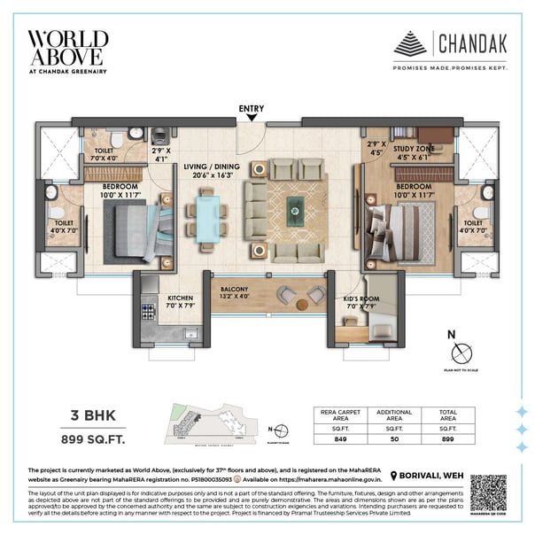 FLOOR PLAN CHANDAK GREENAIRY BORIVALI EAST, FLOOR PLAN CHANDAK MAGATHANE BORIVALI EAST