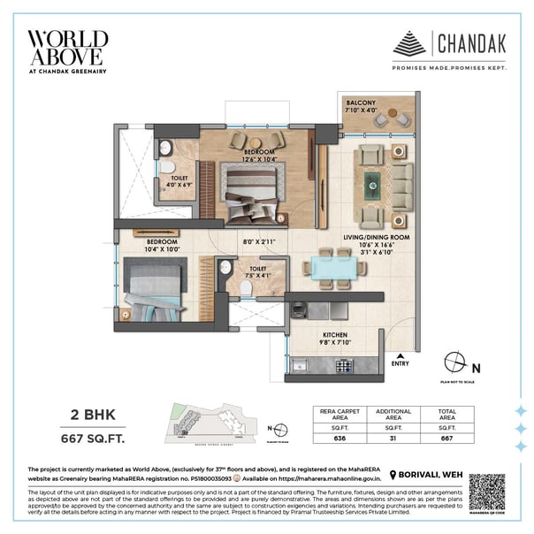 FLOOR PLAN CHANDAK GREENAIRY BORIVALI EAST, FLOOR PLAN CHANDAK MAGATHANE BORIVALI EAST