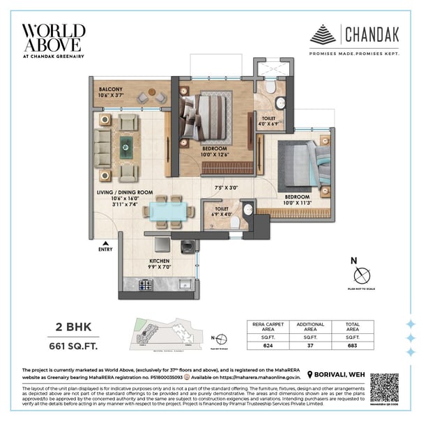 FLOOR PLAN CHANDAK GREENAIRY BORIVALI EAST, FLOOR PLAN CHANDAK MAGATHANE BORIVALI EAST