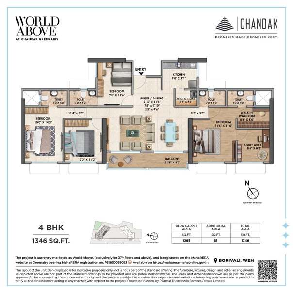 FLOOR PLAN CHANDAK GREENAIRY BORIVALI EAST, FLOOR PLAN CHANDAK MAGATHANE BORIVALI EAST