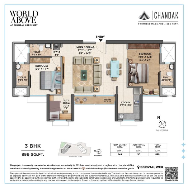 FLOOR PLAN CHANDAK GREENAIRY BORIVALI EAST, FLOOR PLAN CHANDAK MAGATHANE BORIVALI EAST