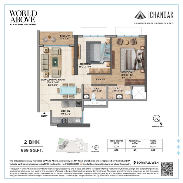 FLOOR PLAN CHANDAK GREENAIRY BORIVALI EAST, FLOOR PLAN CHANDAK MAGATHANE BORIVALI EAST