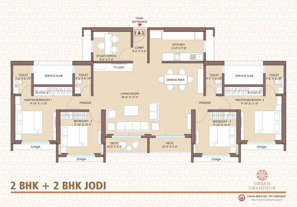 FLOOR PLAN CLLARO URBAN GRANDEUR MIRA ROAD EAST, CLLARO REALTY, URBAN GRANDEUR, BEVERLY PARK, MIRA ROAD EAST
