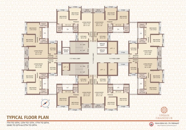 FLOOR PLAN CLLARO URBAN GRANDEUR MIRA ROAD EAST, CLLARO REALTY, URBAN GRANDEUR, BEVERLY PARK, MIRA ROAD EAST