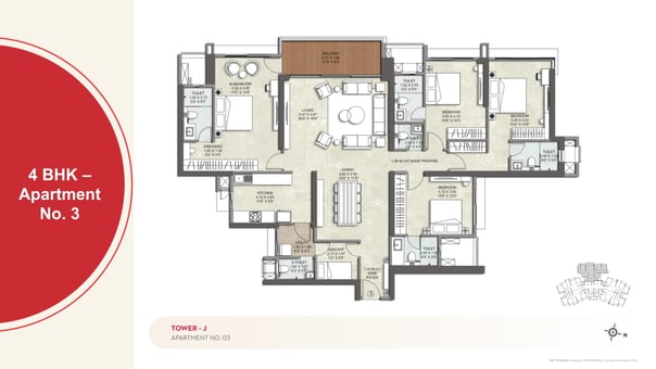 FLOOR PLAN J WING KALPATARU SRISHTI NAMAAH