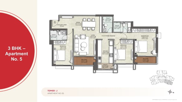 FLOOR PLAN J WING KALPATARU SRISHTI NAMAAH