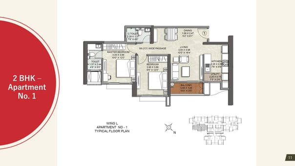 FLOOR PLAN L WING KALPATARU SRISHTI NAMAAH