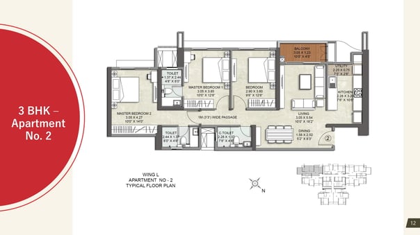 FLOOR PLAN L WING KALPATARU SRISHTI NAMAAH