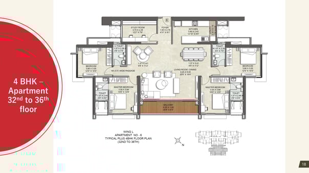 FLOOR PLAN L WING KALPATARU SRISHTI NAMAAH