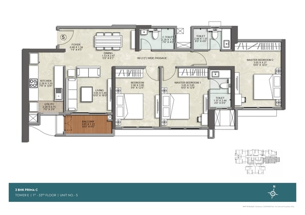 FLOOR PLAN E WING KALPATARU SRISHTI NAMAAH