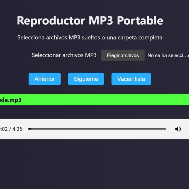 Reproductor de audio moderno en funcionamiento.