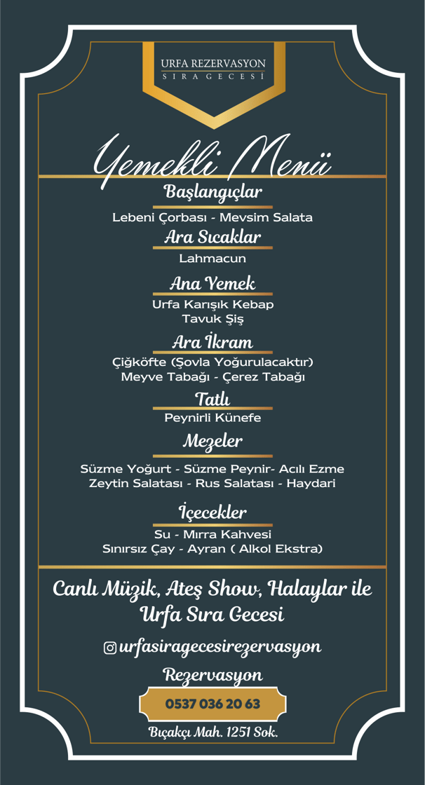 Yemekli Menü