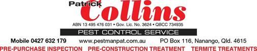 Pat Collins - Pest Control Service