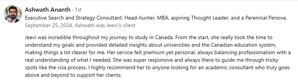 Recommendations from client - Ashwath Ananth