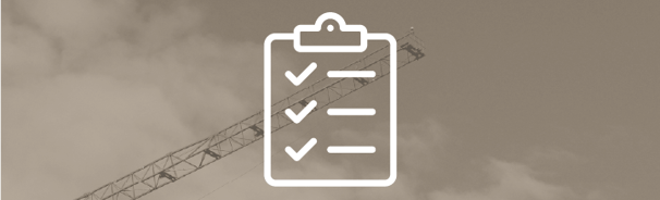 Expertise technique de grue – expertise SMD Grues illustrée par une icône de checklist