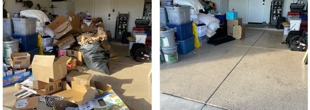 a garage with a lot of boxes of boxes and boxes of boxes of boxes