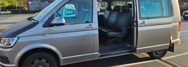 A van parked showing its big interior space