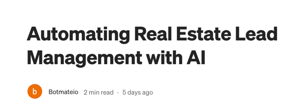 Automating Real Estate Lead Management with AI