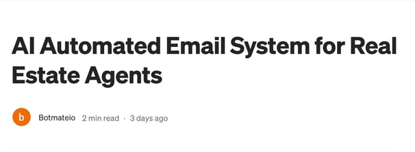 AI Automated Email System for Real Estate Agents