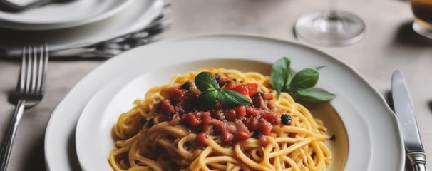 A warmly lit pizzeria with a rustic, industrial design featuring a large wood-fired oven. Stacks of firewood are stored on shelves along the walls. Round wooden tables and chairs are positioned throughout the room. Two chefs are working behind the counter, and there are a few condiments and utensils on top. The concrete floor and ceiling along with pendant lighting add to the cozy atmosphere.