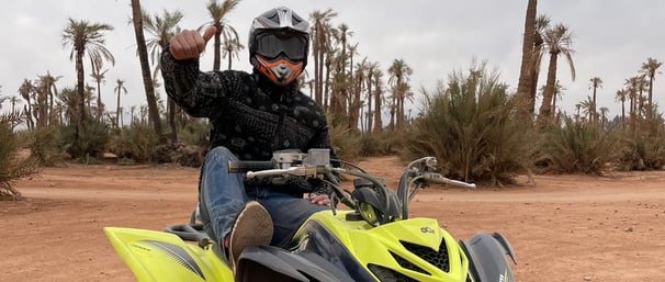 Quad biking in the desert near Marrakech