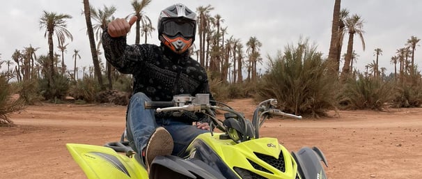 Quad biking in the desert near Marrakech