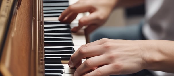 person playing piano