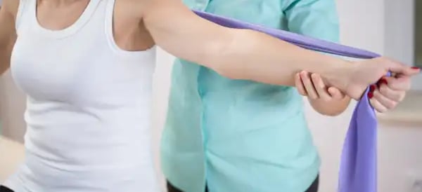 shoulder stretching, physiotherapy