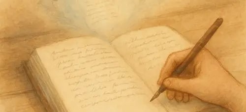 Journal intime d'où des souvenirs s'échappent