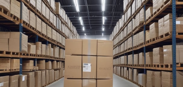 A densely packed arrangement of shipping containers, predominantly white with the word 'EVERGREEN' in green, stacked in an orderly fashion at a shipping port. The containers are on racks and appear to be refrigerated, with visible cooling units. A few containers in red, blue, and green contrast with the majority.