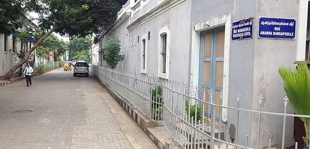 Pondicherry colonial building - South India travel